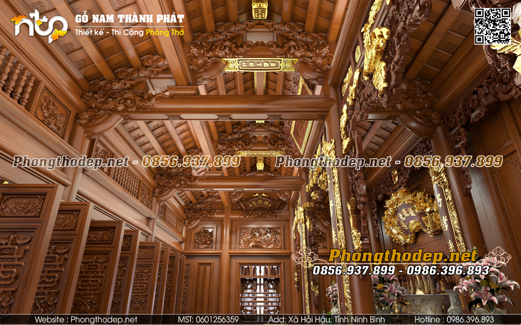 Chất liệu gỗ làm nội thất nhà gỗ 3 gian